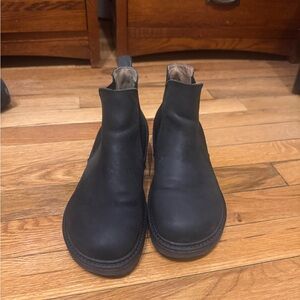 Birkenstock Black Leather Ankle Boots
